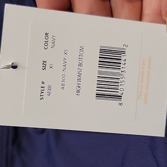 Andie Swim High Waist Bikini Bottom NWT Navy XS - Picture 4 of 6